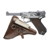Pistole 08, DWM 1915, mit Koffertasche