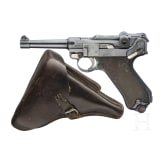 A Luger pistol by DWM, 1916, with holster