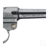 A Luger pistol by DWM, 1916, with holster