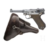 A Luger pistol by DWM, 1917, with holster