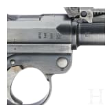 An Artillery Luger by DWM, 1917, with shoulder stock and holser