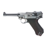 A Luger pistol by DWM, 1918, "Lazy S Death's Head"