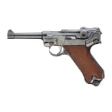 A Luger pistol by DWM, 1918, "Lazy S Death's Head", with holster