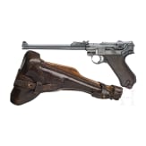 An Artillery Luger by DWM, 1918, with shoulder stock and holster