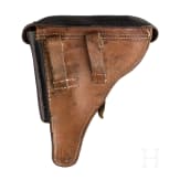 Pistole 08, 1920 dated Alphabet, Simson Rework, Landj&auml;gerei, mit Koffertasche