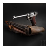A Luger Parabellum Mod. 1900, Chilean 2nd trials model with fixed rear sights, shoulder board and holster