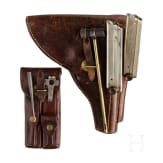 A Luger pistol by DWM, Mod. 1906 / "Mod. 11 Dutch East India Army", 1928 contract, with holster and double magazine pouch
