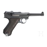 Pistole 08, DWM, Sneak (Riff-Kontrakt), Landj&auml;gerei, mit Koffertasche