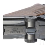 A Luger pistol by Erfurt, 1911, with holster
