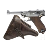 Pistole 08, Erfurt 1912, mit Koffertasche