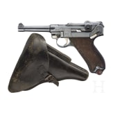 A Luger pistol by Erfurt, 1912, EWB, with holster