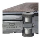 A Luger pistol by Erfurt, 1913, with holster