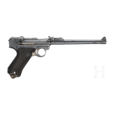 Lange Pistole 08, Erfurt 1914, mit Brett und Tasche