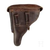 A Luger pistol by Erfurt, 1917, two matching magazines, with holster