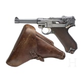 A Luger pistol by Erfurt, 1917, with holster