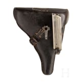 Pistole 08, Erfurt 1918, zwei Magazine, mit Koffertasche