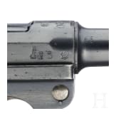 A Luger pistol by Erfurt, 1918/1920, Reichswehr, police, both safeties, two matching magazines, holster