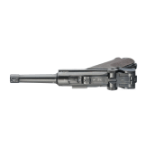A Luger pistol by Mauser, code "K - S/42", with two matching-number mags and holster