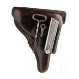 A Luger pistol by Mauser, code "K - S/42", with holster, Kriegsmarine
