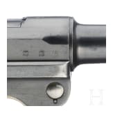 A Luger pistol by Mauser, code "G - S/42", with holster; Kriegsmarine