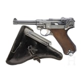 A Luger pistol by Mauser, code "G - S/42", with holster; Kriegsmarine