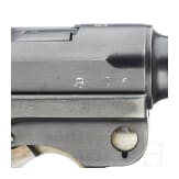 A Luger pistol by Mauser, code "G - S/42", with holster; Kriegsmarine