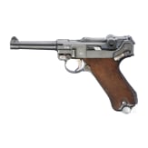 A Luger pistol by Mauser, code "G - S/42", with holster; Kriegsmarine