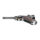 Pistole 08, Mauser, Code "1936 - S/42", zwei Magazine, Koffertasche