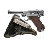 A Luger pistol by Mauser, code "1937 - S/42", with holster