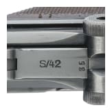 A Luger pistol by Mauser, code "1937 - S/42", with holster