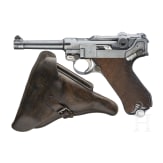 Pistole 08, Mauser, Code "1937 - S/42", mit Tasche, Kriegsmarine