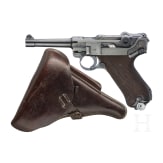 A Luger pistol by Mauser, code "1940 - 42", with holster, Kriegsmarine