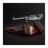 A "K&uuml;" marked Luger pistol by Mauser, code "41 - byf", 2 matching mags, holster; Luftwaffe