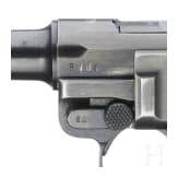 Pistole 08, Mauser, Code "42 - byf" mit SS/Totenkopf und Koffertasche