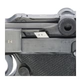Pistole 08, Mauser, Code "42 - byf" mit SS/Totenkopf und Koffertasche