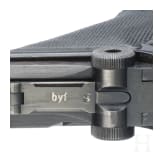 Pistole 08, Mauser, Code "42 - byf" mit SS/Totenkopf und Koffertasche