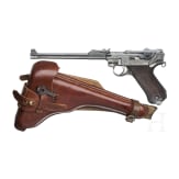 An Artillery Luger by Mauser, 1936, with shoulder stock and holster, Lithuanian contract