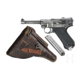 A Luger pistol by Mauser, code "42 - byf" (port. Mod. 942), with holster, Portugal