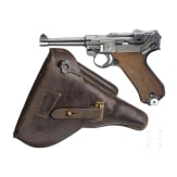 A Luger pistol by Mauser, code "42 - byf" (port. Mod. 942), with holster, Portugal