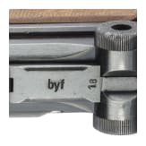 A Luger pistol by Mauser, code "42 - byf" (port. Mod. 942), with holster, Portugal