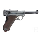 A Luger pistol Mod. 1906 by Vickers Ltd., Commercial, Dutch trial gun in wooden case