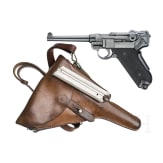 A Luger pistol Mod. 06/29 by W + F, with holster, Swiss ordnance