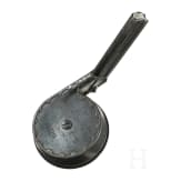 A snail drum magazine, first pattern, for a Luger pistol, by AEG in Berlin