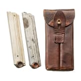 Double Magazine Pouch with two magazines for Luger pistols