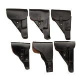 Six handgun holsters