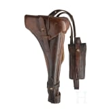 A holster for a Persian Artillery Luger, with shoulder stock and double magazine pouch