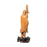Buchsbaum-Figur des Damo (Bodhidharma), China, Qing-Dynastie