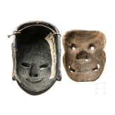 Zwei Nō-Masken, Japan, 19./20. Jhdt.