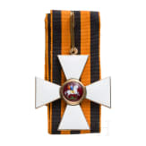 St.-Georgs-Orden - Kreuz 2. Klasse, komplett mit Bandabschnitt und Etui