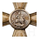 Zwei St.-Georgs-Kreuze, private Fertigungen, Russland bzw. deutsche Fertigung, 19. bzw. Anfang 20. Jhdt.